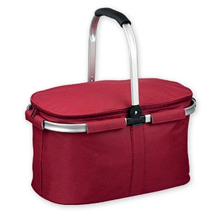 Supergroup foldable insulated collapsable aluminum cooler thermo storage shopping picnic basket