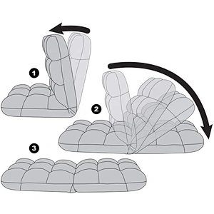 Hot Selling Memory Foam 5 Position Adjustable Gaming Floor Sofa Chair Backrest Folding Floor Chair for Living Room, Bedroom