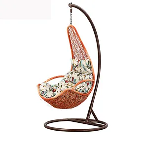 Supergroup High Quality garden swing hanging rattan egg swing chair with stand