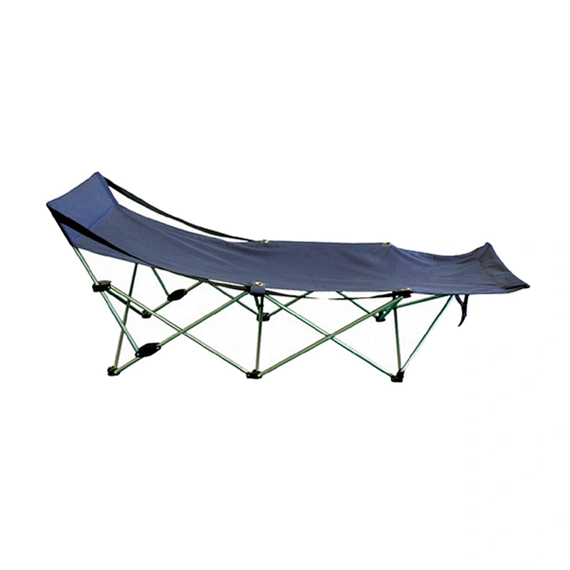 Outdoor metal folding camping bed