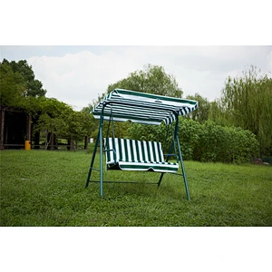 Garden 3 Seaters Outdoor Hanging Chair  Metal Adult  Lounger Swing Chair With Canopy