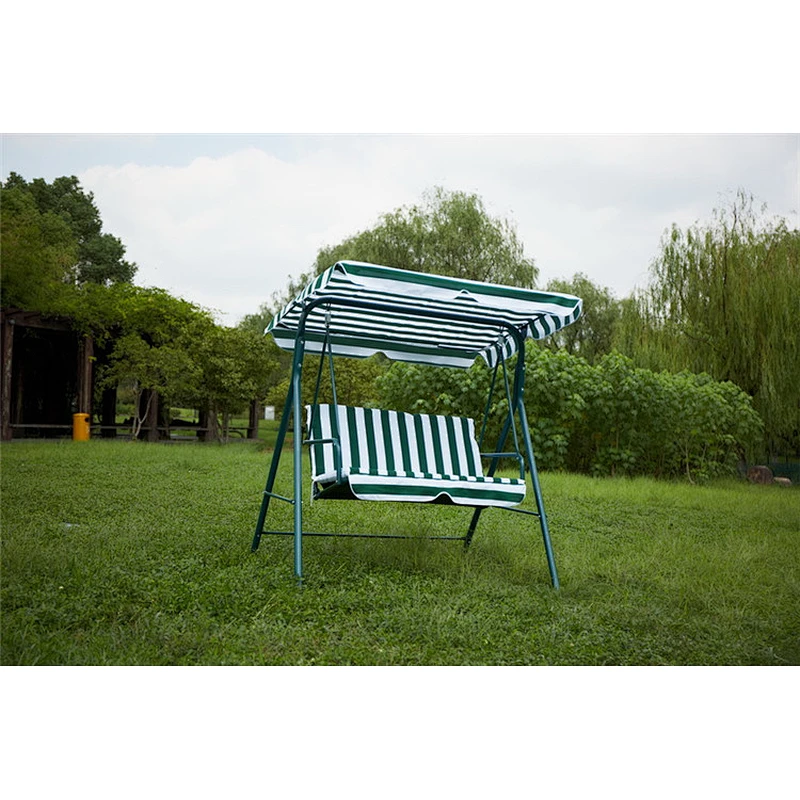 Garden 3 Seaters Outdoor Hanging Chair  Metal Adult  Lounger Swing Chair With Canopy