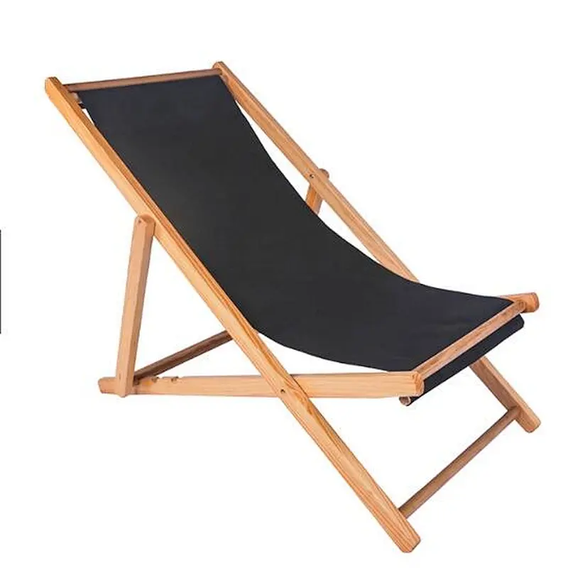 Lounge Vintage Folding Deck Chair Sun Outdoor Beach Garden Furniture Wooden Deck Chair for Sale