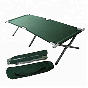 Durable Steel or Aluminum Military Folding Camping Bed