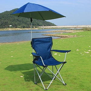2019hot-sale high quality convenient to carry Outdoor steel beach  folding chair with umbrella