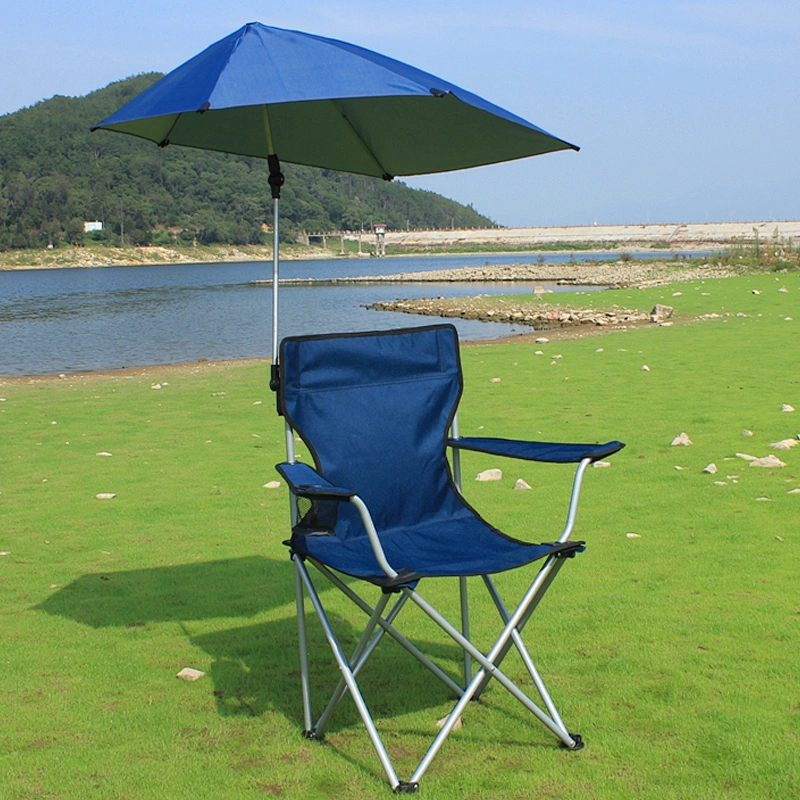 2019hot-sale high quality convenient to carry Outdoor steel beach  folding chair with umbrella