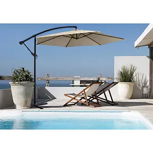 High Quality 3m Outdoor Furniture Patio Parasol Sun Shade Cantilever Yard Banana umbrellas garden