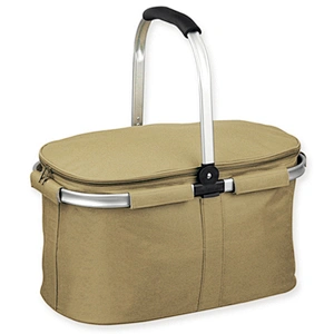 Supergroup foldable insulated collapsable aluminum cooler thermo storage shopping picnic basket