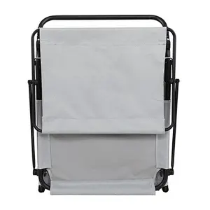White Foldable Pvc coating beach lounger with Sun shade