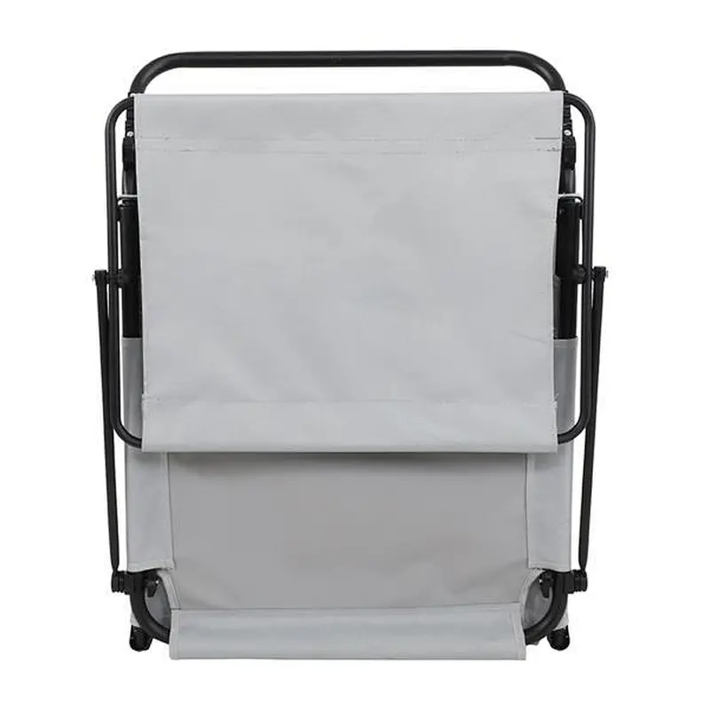 White Foldable Pvc coating beach lounger with Sun shade