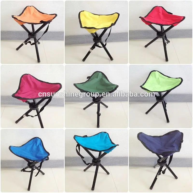 Popular Cheap Outdoor Folding stool chair with free carry case 3 legs Camping Fishing Stool