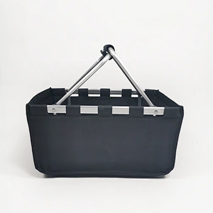 Supergroup Wholesale Fashionable supermarket Custom Morden Rolling collapsable aluminum Shopping Basket