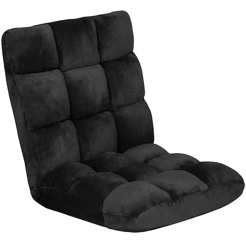 Oversized Cushioned Recliner Adjustable Soft-Brushed Polyester Cord Five-Position Multiangle Floor Chair