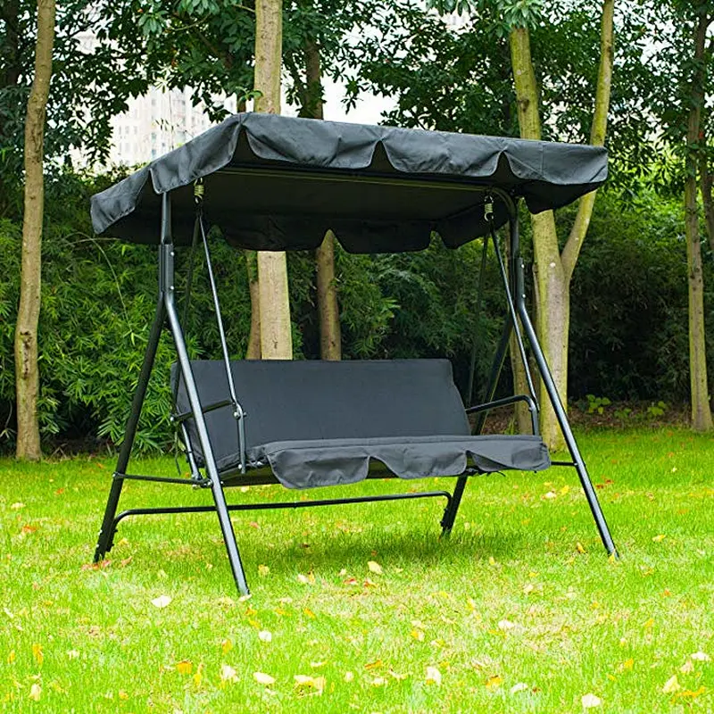 Deluxe oxford air double seat living room swing chair