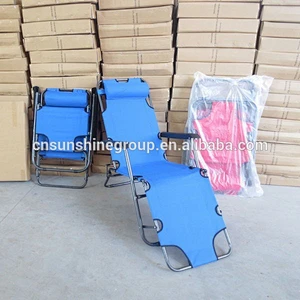 Multi-functional sunbed beach fabric folding lounge chair