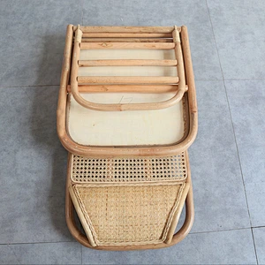 Supergroup Outdoor natural handwoven recliner folding sunday rattan deck chair