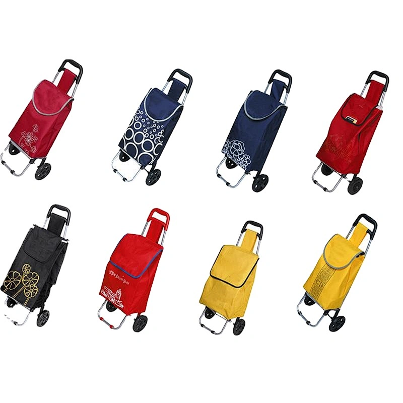Eco friendly fashion shopping trolley bag sizes hand trolley two wheel