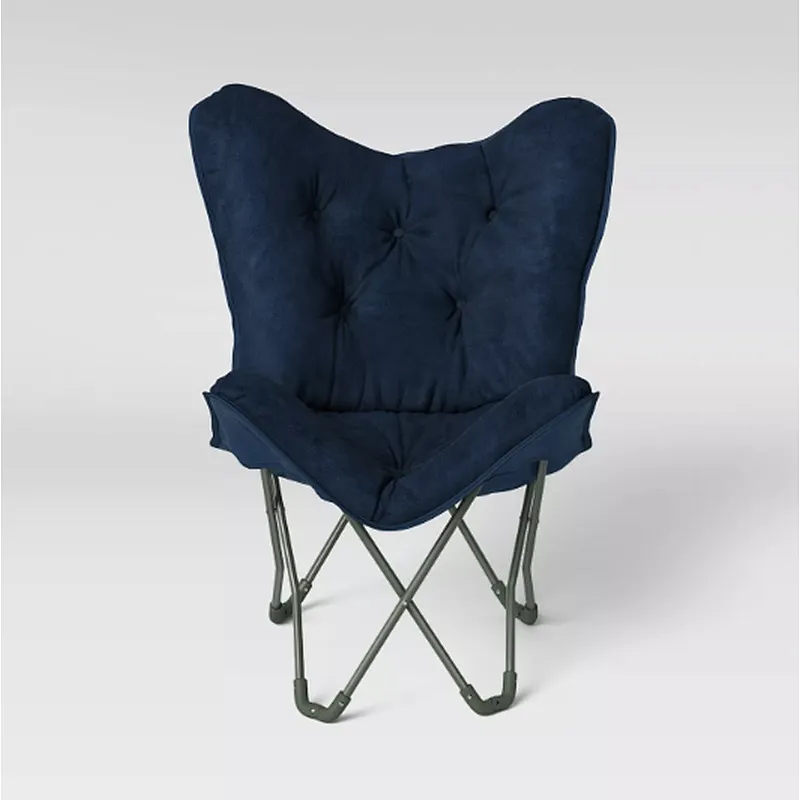 Moon Camping Chair Ergonomic High Back with Removable Cover Outdoor Heavy Duty Lazy Sofa Butterfly Chair