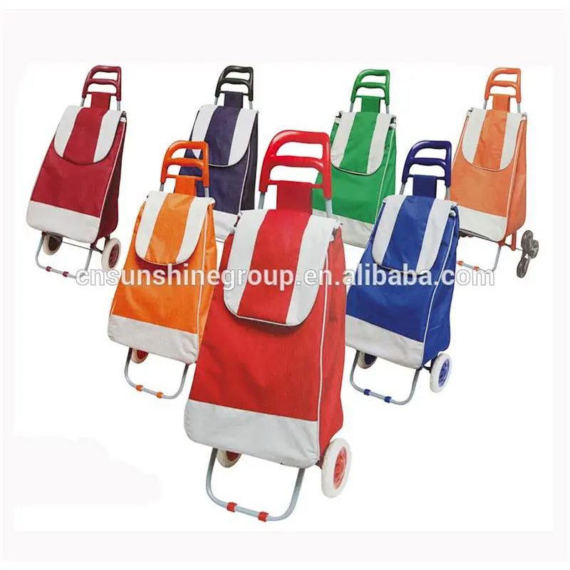 Manufacture cheap shopping luggage bag ,folding trolley bags