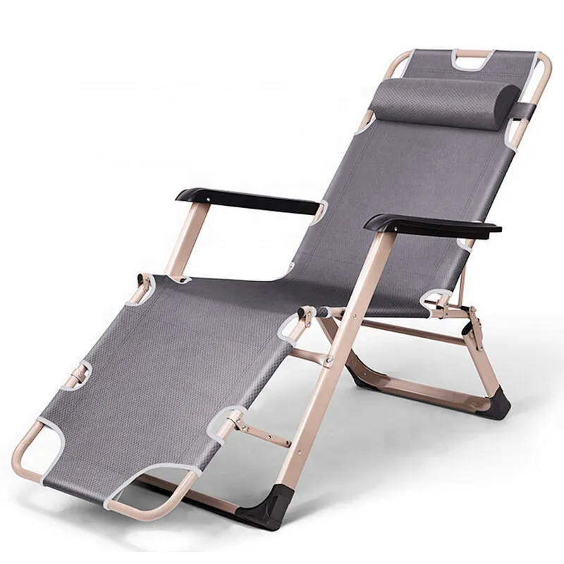 Outdoor folding sun lounge chairs portable beach chaise lounge chair folding recliner chair