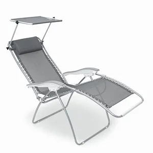 High Quality Lightweight Folding Beach Lounge Chair With canopy