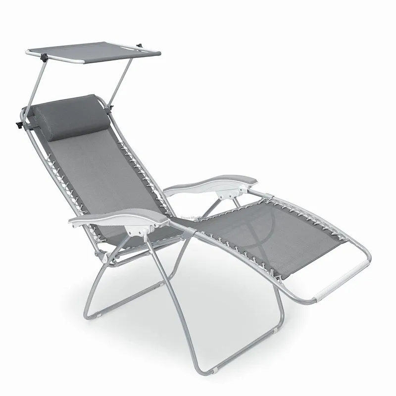 High Quality Lightweight Folding Beach Lounge Chair With canopy