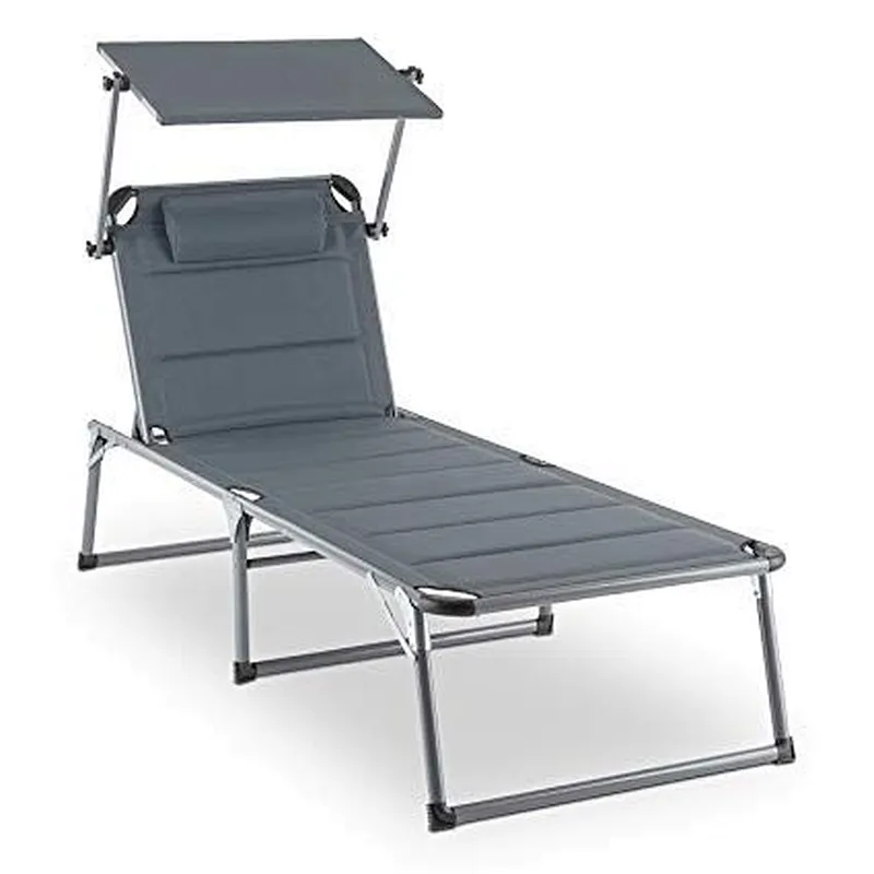 High Quality Lightweight Folding Beach Lounge Chair With canopy