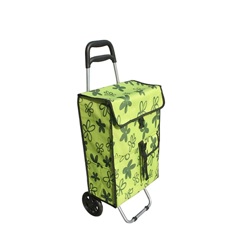 Cheap price folding shopping cart hand trolley supermarket shopping trolley bag with wheels