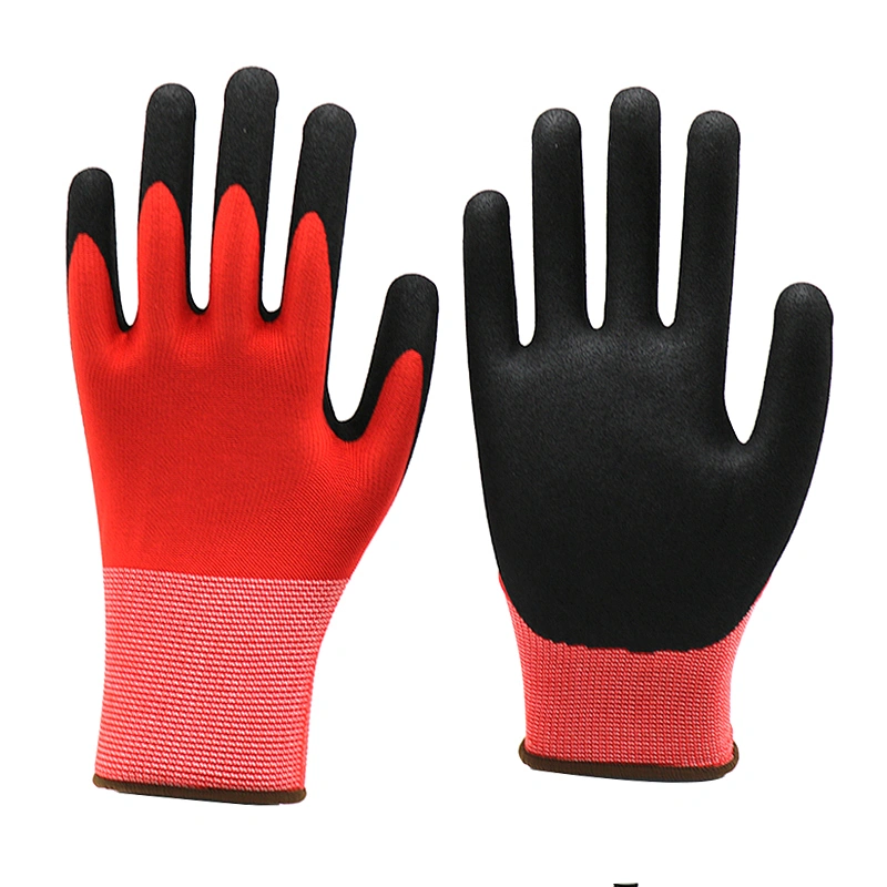 Sandy Nitrile Coated Cut Resistant Gloves Level 5 Anti Cut Gloves for Construction Industry Anti Cutting