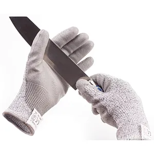 Anti-cut Construction Gloves PU Coated Cut Resistant Work Gloves Anti Cut Gloves
