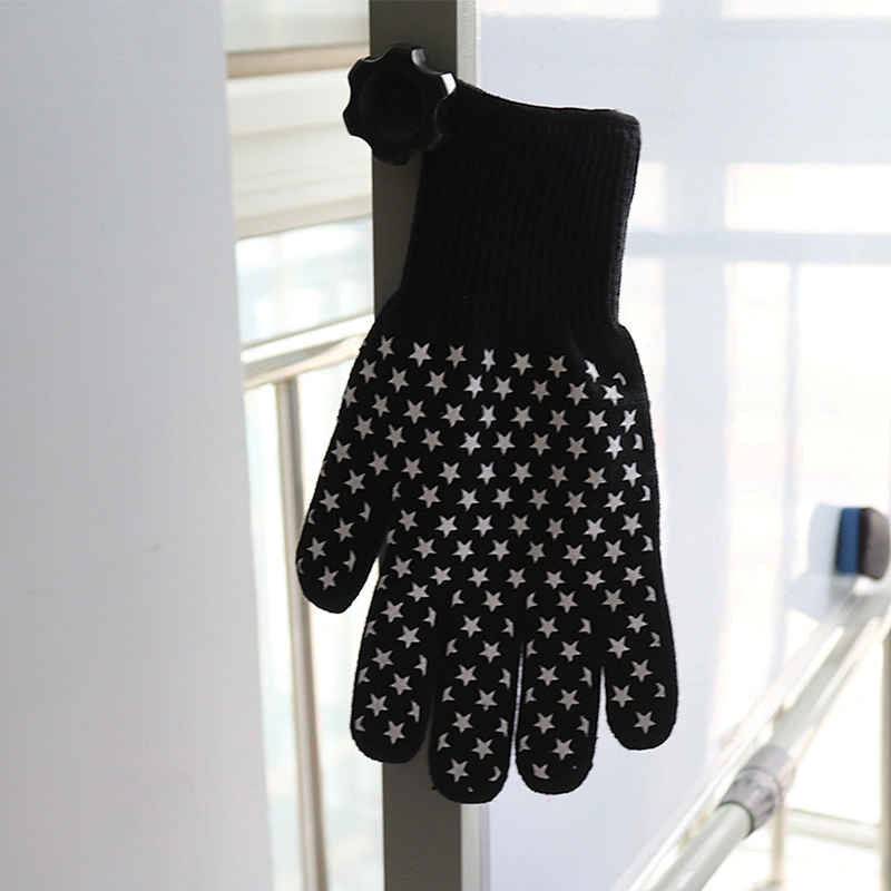 Extreme Food Safety Black Aramid Silicone Heat Resistant Welding Grill Kitchen Oven Cooking Barbecue Baking Cutting BBQ Gloves