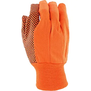 General Purpose 9 Inches Ladies Flower Printed PVC Dotted Garden Work Gloves