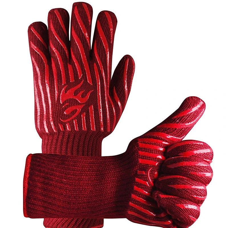 Hot sale 1472 F heat insulation anti-scalding BBQ barbecue silicone gloves
