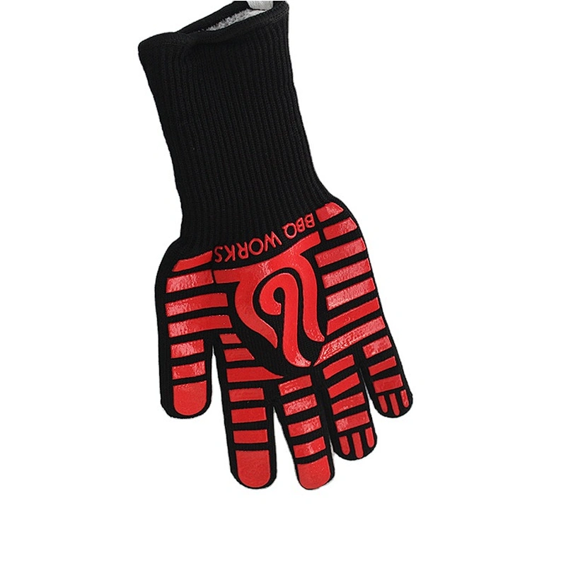 Cheap Silicone Heat Resistant Double Oven Mitts Gloves for Kitchen Cooking BBQ Baking