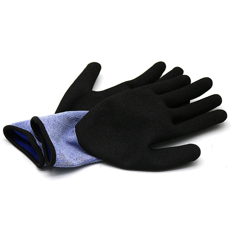 Sandy Nitrile Coated Cut Resistant Gloves Level 5 Anti Cut Gloves for Construction Industry Anti Cutting