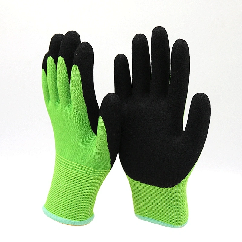 China Good Quality Cheap Safety Gloves Cut Resistant Steel Wire/HPPE Gloves Level 5 Sandy Nitrile Gloves