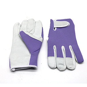 Gardens Collection Garden Gloves Labor Supply Goat Skin Leather Palm Gardening Gloves Floral
