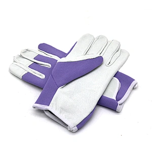 Gardens Collection Garden Gloves Labor Supply Goat Skin Leather Palm Gardening Gloves Floral