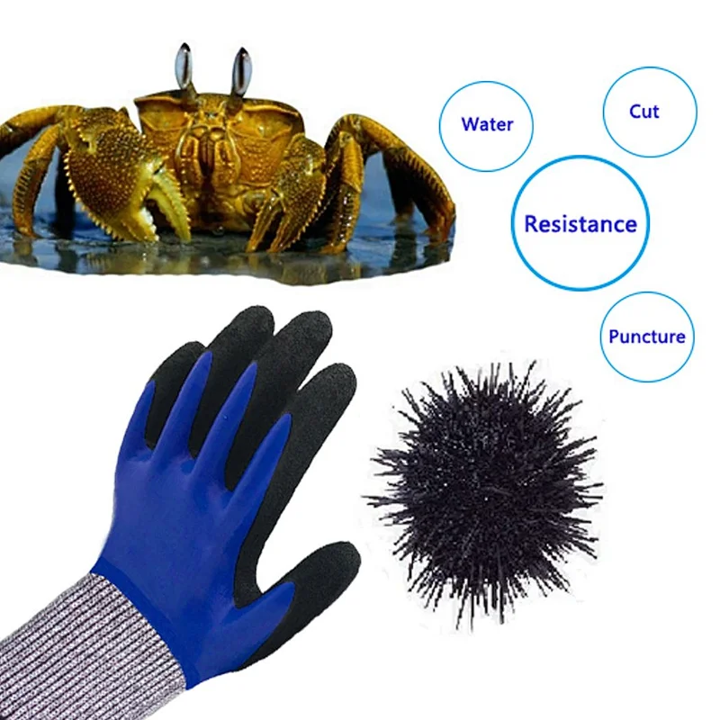 ANSI Level 5 Cut Resistant Security Gloves Nitrile Glasses Fiber Anti Cut Glove