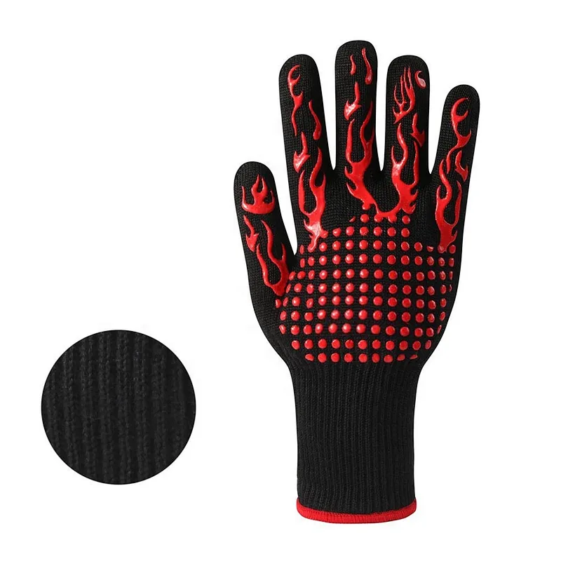 Hot sale 1472 F heat insulation anti-scalding BBQ barbecue silicone gloves