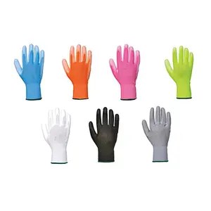 EN388 Best Price Palm Fit Gloves Protective Polyurethane  Luva For Light Industry