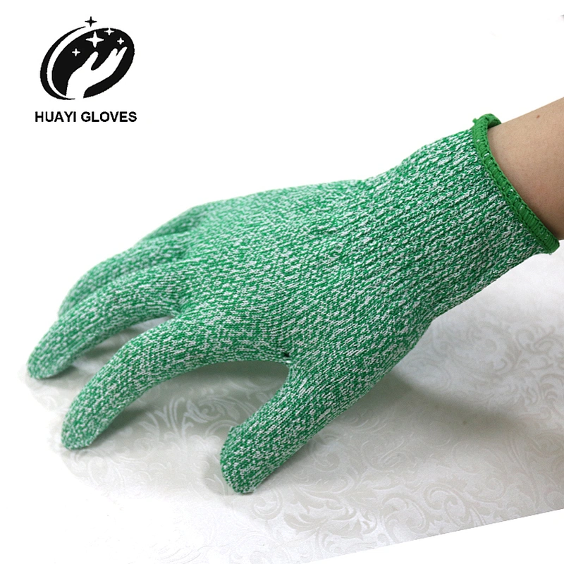 Salt And Pepper Highly Cut Resistant Work Gloves Seamless Polyethylene Yarn Shell For Kitchen Carpentry Glass Handling