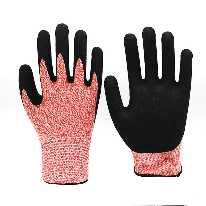 Nitrile Coated Construction Glove Cut Resistant Working Safety Anti Cut Gloves