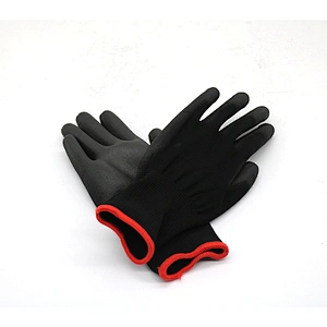 13Gauge PU Coated Polyester Nylon Gloves Polyurethane Palm Dipping Work Safety Gloves Construction Industry