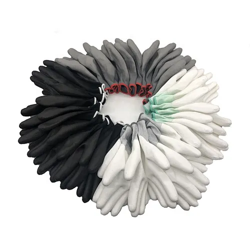 OEM Custom Logo Work Gloves Machine Knitted Shell Black PU Gloves PU Grip Glove for Automotive Industry