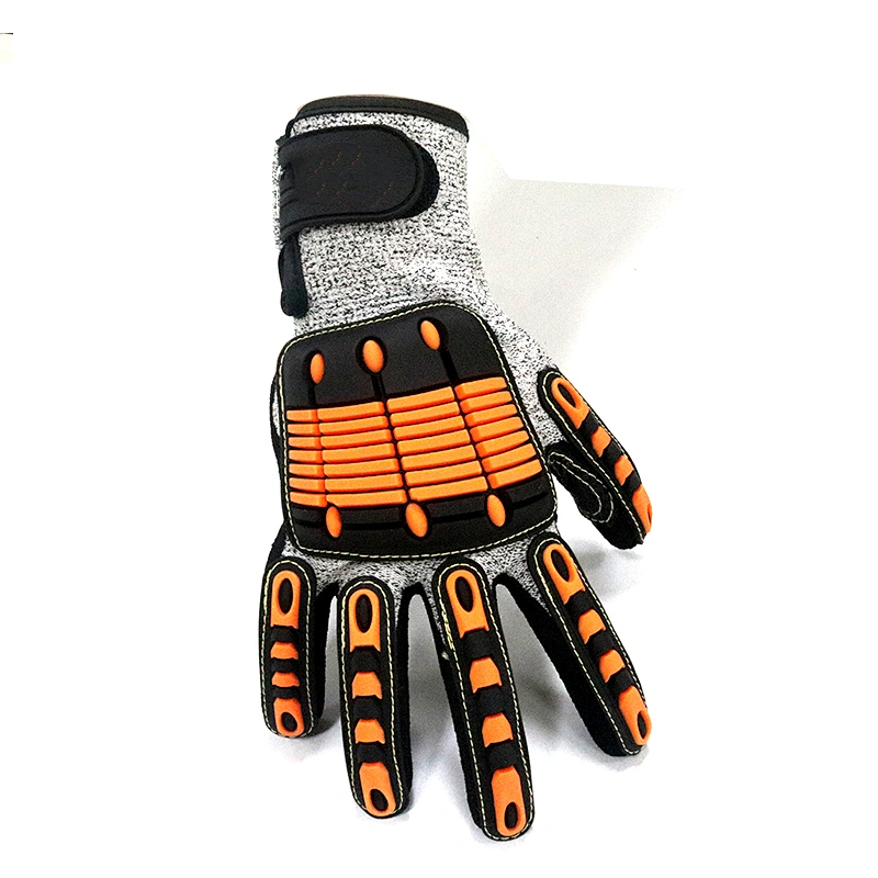 EN388 4544 Cut Resistant Level 5 Liner Coated Sandy Nitrile Palm Safety Hand Working Gloves