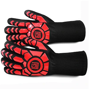 Hot sale 1472 F heat insulation anti-scalding BBQ barbecue silicone gloves