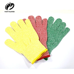 Salt And Pepper Highly Cut Resistant Work Gloves Seamless Polyethylene Yarn Shell For Kitchen Carpentry Glass Handling
