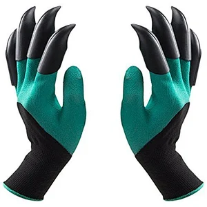 Best Gift Unisex Waterproof Foam Latex Coated Genie Claw Garden Glove for Digging Planting