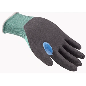 18Gauge Green HPPE Glass Fiber Black PU Coated Cut Resistant Gloves Slash Proof Safety Gloves Anti Cutting Level 3